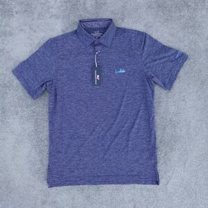 Vineyard Vines Performance Shirt Men M Blue Depth NEW YORK Golf Polo Stretch NWT